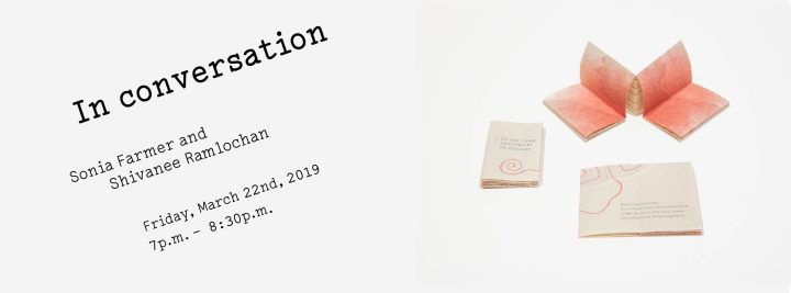 In Conversation - Sonia Farmer and Shivanee Ramlochan NAGB